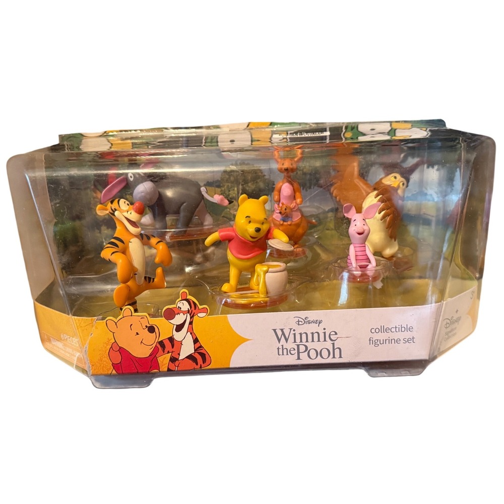 Disney Winnie the Pooh Collectible Figure Set, 6pk 3" Characters‼️BOX DAMAGE‼️